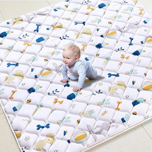 Premium Foam Baby Play Mat 79" X 55", Extra Large Soft Thicker Activity Playmats for Babies