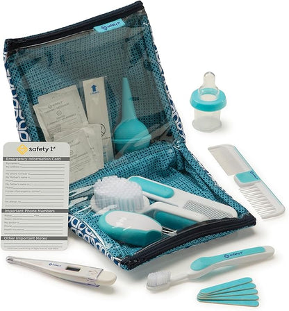Safety 1st Deluxe Baby Healthcare and Grooming Kit, Arctic Blue, Newborn Baby Essentials, One Size, 25 Pieces