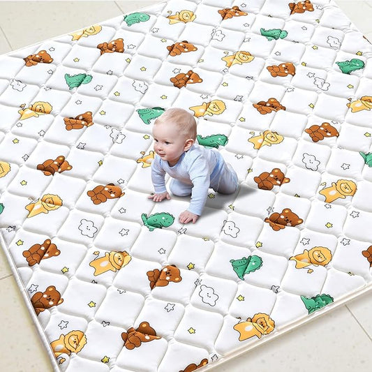 Premium Foam Baby Play Mat 71" X 59", Extra Large Soft Thicker Activity Playmats for Babies