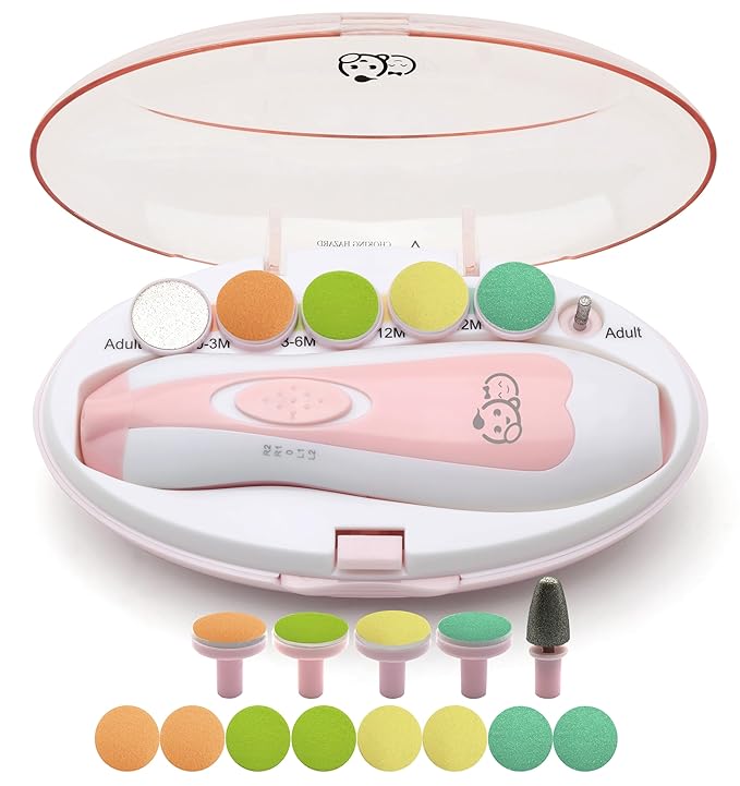 Royal Angels Baby Nail File, 21 in 1 Set with Labels 13 Replacement