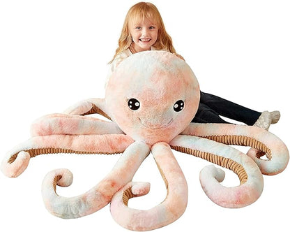IKASA Giant Octopus Stuffed Animal Jumbo Plush Toy,30" Soft Toy Large Cute Huge Jumbo Kawaii Fluffy Big Size Fat Oversized Plushie
