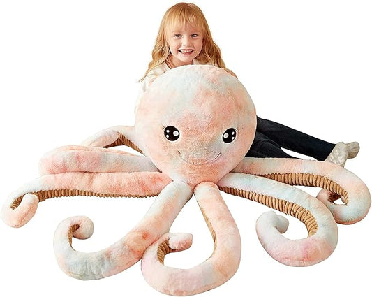 IKASA Giant Octopus Stuffed Animal Jumbo Plush Toy,30" Soft Toy Large Cute Huge Jumbo Kawaii Fluffy Big Size Fat Oversized Plushie