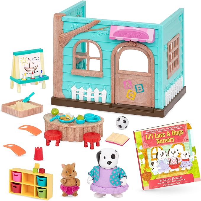 Li'l Woodzeez – Nursery Playset with 2 Posable Doll Figures & 1 Storybook 3 Years
