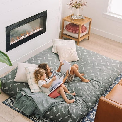 CordaRoy's Faux Fur Bean Bag Chair, Convertible Chair Folds from Bean Bag to Lounger & Chenille Bean Bag Chair, Convertible Chair Folds from Bean Bag to Lounger, As Seen on Shark Tank