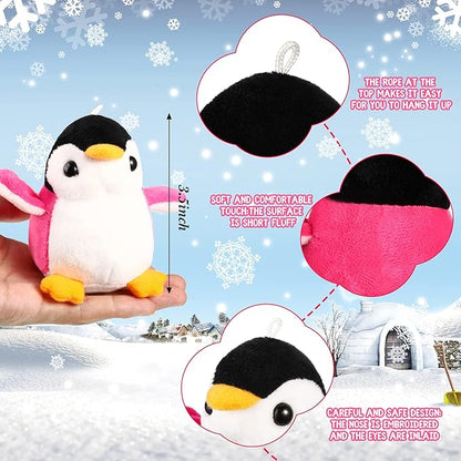 Kasyat 24 Pcs Stuffed Penguins Mini Plush Penguin Stuffed Toys Animal, Cute Small Baby Penguin Stuffed Doll Keyholder Bag Pendant for Birthday Gifts Party Favors 4 Inch,4