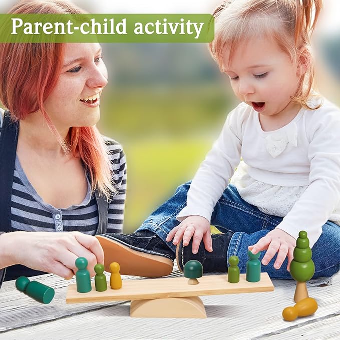 Promise Babe Wooden Tree Toys Balance Toys Wooden Peg Dolls