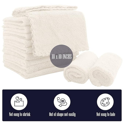 16 Pack Baby Washcloths - Luxury Coral Fleece 10x10 Inch