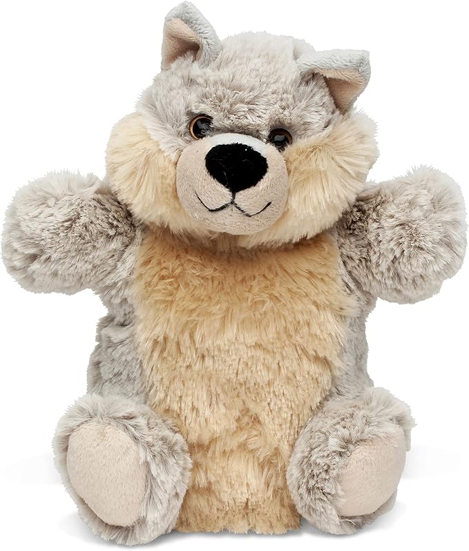 DolliBu Wolf Plush Hand Puppet for Kids - Soft Plush