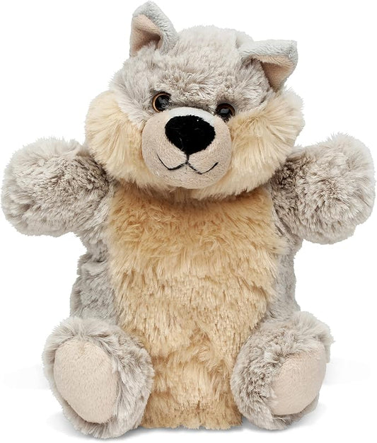 DolliBu Wolf Plush Hand Puppet for Kids - Soft Plush