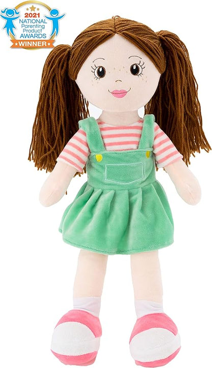 Plushible Soft Baby Doll - 18 Inch Rag Dolls for Girls, Infants & Babies 1 Year