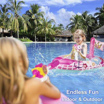 Inflatable Pool Floats Kids-Girls Pool Toys for Toddlers Ages 3-8, Kids Floats for Swimming Pool