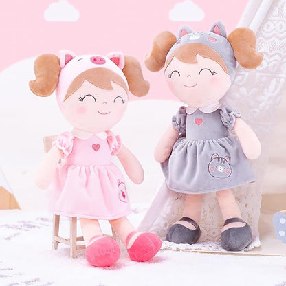 Gloveleya Baby Doll Girl Gifts Soft Plush Kitty Cat Dolls 12" with