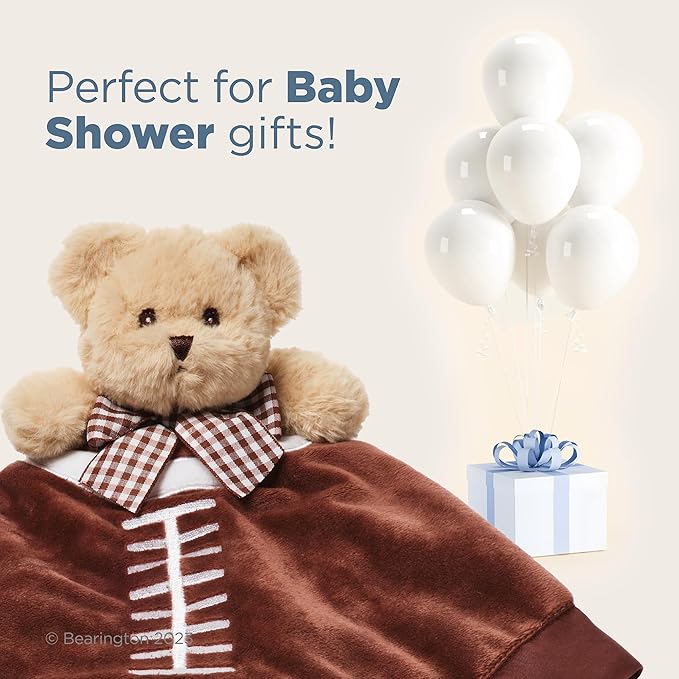 Bearington Baby Touchdown Snuggler, 15 Inch Football Plush Stuffed Animal