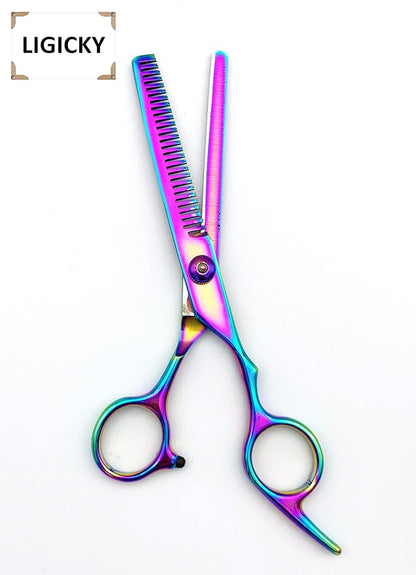 LIGICKY Hair Cutting Scissors Kit Professional Stainless Steel Hairdressing Scissors Set Hair thinning Shears Bang Hair Scissor for Kids/Salon/Home