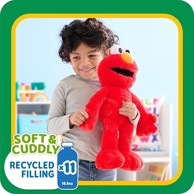 SESAME STREET Big Hugs 18-inch Large Plush Elmo Doll, Soft and Cuddly 18 Month