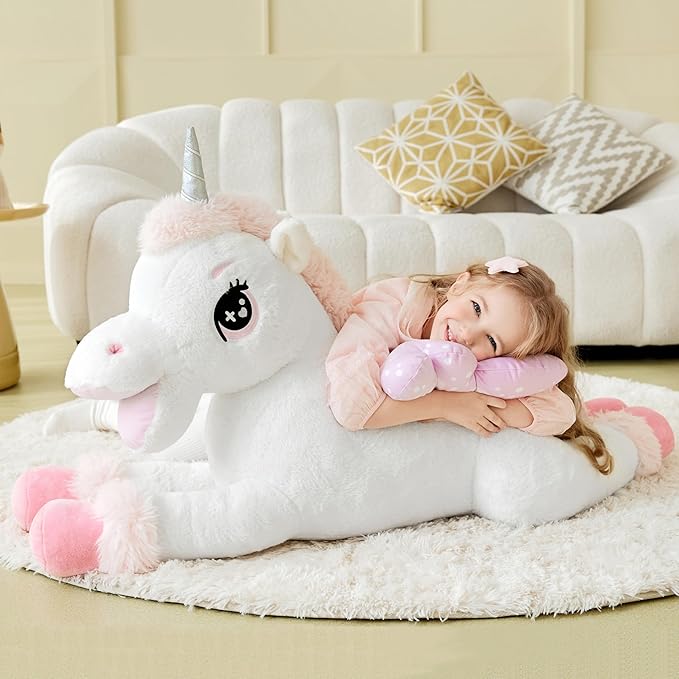 IKASA Giant Unicorn Stuffed Animal Plush Toy,Big Large Jumbo Soft Toys 43" Cute
