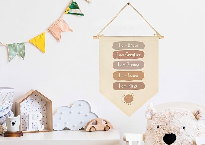 Positive Encourage Inspirational Flag Sign Gifts for Baby Newborn Boys