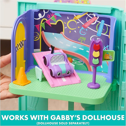 Gabby's Dollhouse, Carlita Purr-ific Play Room with Carlita Toy Car, Accessories, Furniture and Dollhouse Deliveries, Kids Toys for Ages 3 and up
