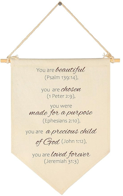 You Are Beautiful,You Are Chosen-Baby Banner Shower Gift-Christmas Gift-Flag Decor