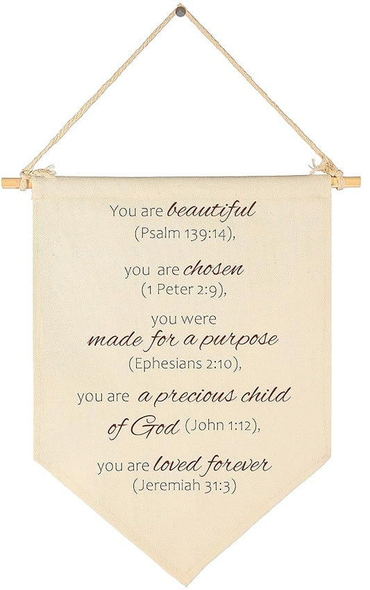 You Are Beautiful,You Are Chosen-Baby Banner Shower Gift-Christmas Gift-Flag Decor