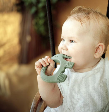 Teethers for Babies 6-12 Months - Baby Elefun 5x Pain Relief Toddler Teether. No More Ouch for Mom Anti Bite Trainer. Nurtures Grasping, Passing