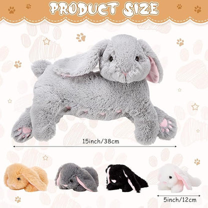 HyDren Nursing Bunny Stuffed Animal Plush Toys 15 Inch Plush 4 Stuffed