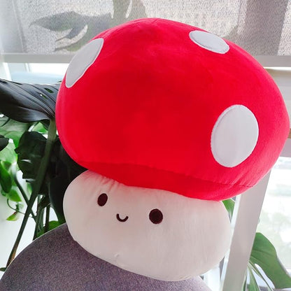 Large Mushroom Plush Toy, Mushroom Stuffed Animal Hugging Throw Pillow Plushies Doll Toy 12inch)