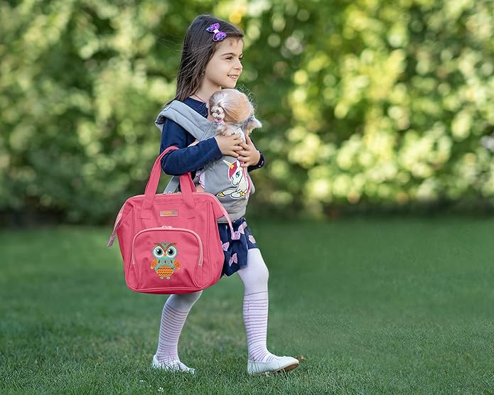 HappyVk- Baby Doll Diaper Bag with Doll Changing Pad- Handbag