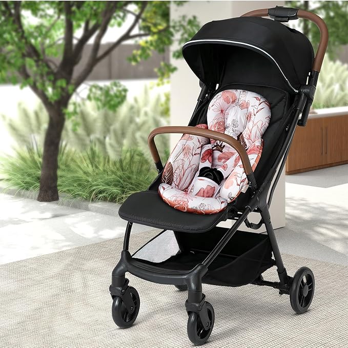 Mamatepe Infant Car Seat Insert, Baby Seat Head and Body Support for Newborn, Soft Breathable, Reversible Design, Fits for Stroller, Baby Swing, Rocker, Bassinets, Pushchair, Orange