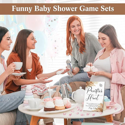 51 Pcs Cool Baby Shower Games Include Baby Pacifier Hunt 50 Acrylic