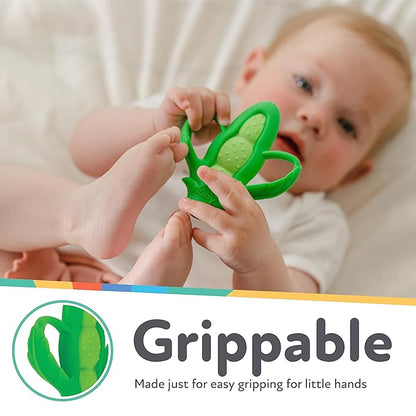 Nuby Veggie Teether for Teething Relief - Soft Baby Teething Toy 3+ Months