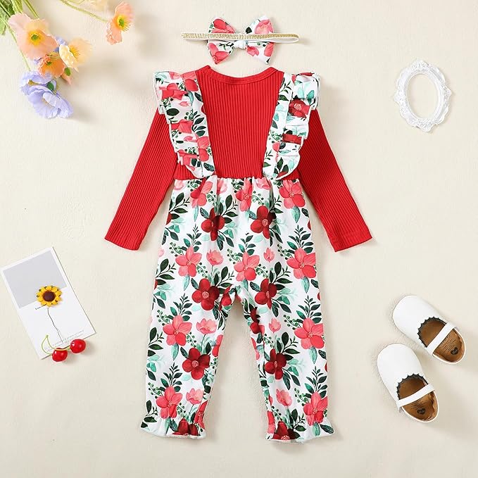 Newborn Baby Girls One Piece Romper Jumpsuit Cute Floral Print