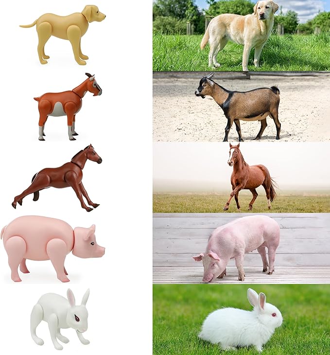 Beverly Hills Doll Collection Farm Animal Toys Set of 10, Large Toy Farm Animals for Toddlers