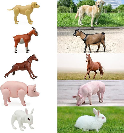 Beverly Hills Doll Collection Farm Animal Toys Set of 10, Large Toy Farm Animals for Toddlers