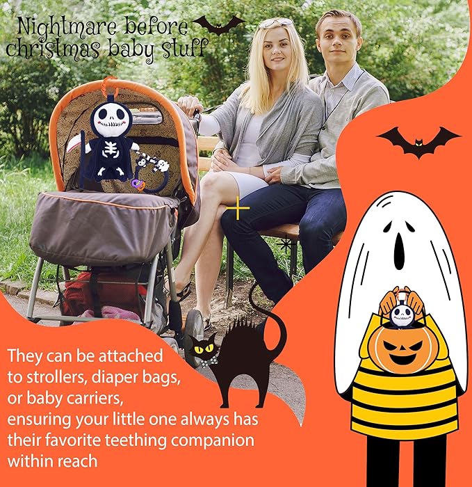 Halloween Baby Toy Gothic Baby Teether Ring Baby Stuff Teething
