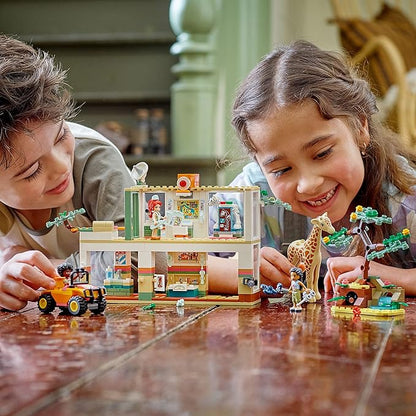 LEGO Friends Mia's Wildlife Rescue Toy 41717 with Zebra and Giraffe Safari Animal Figures Plus 3 Mini Dolls, Birthday Gift Idea for Kids, Girls & Boys Age 7 Plus Years Old
