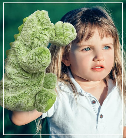 DolliBu Alligator Plush Hand Puppet For Kids - Soft Plush