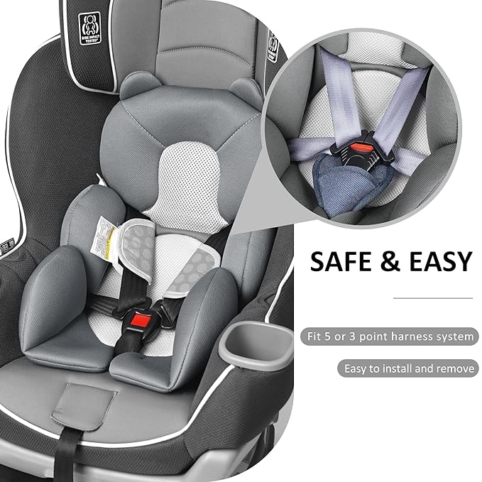 Baby Support Cushion - Breathable 3D Mesh Infant Insert for Strollers, Car Seats, High Chairs, and More - Perfect for Newborns (Grey)