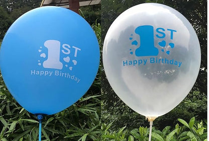 Blue 1st Birthday Boy Baby High Chair Tutu Decoration and