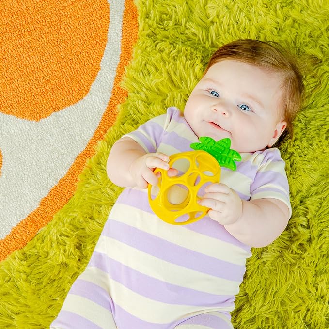 Bright Starts Oball Easy Grasp Pineapple Teether Toy, Hold My Own Collection