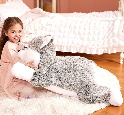 IKASA Giant Wolf Stuffed Animal Plush Toy, 30 Inches Big