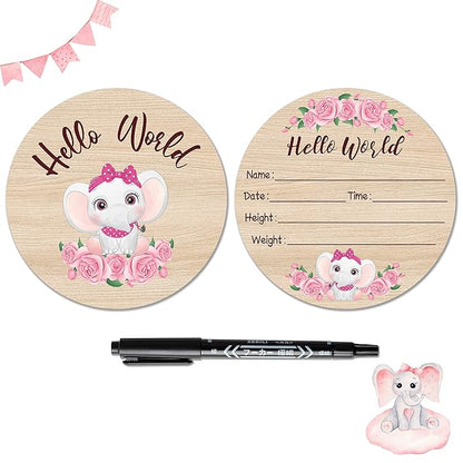 R HORSE Baby Birth Announcement Sign with Maker Pen Hello
