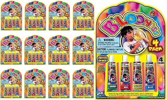 JA-RU Original Bloonies Plastic Bubbles Kids Toys(12 Pack, 48 Tube) 771-12A