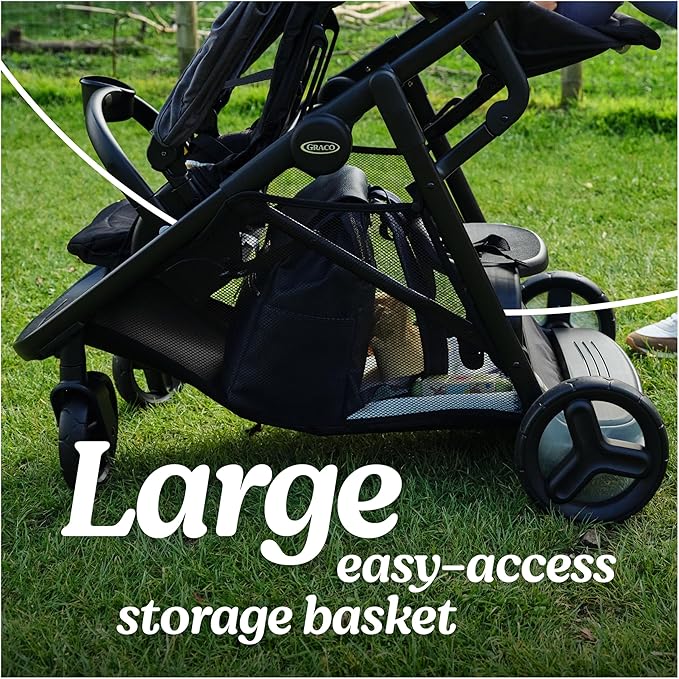 Graco Ready2Grow LX 2.0 Double Stroller Features Bench Seat and Standing Platform Options, Clark
