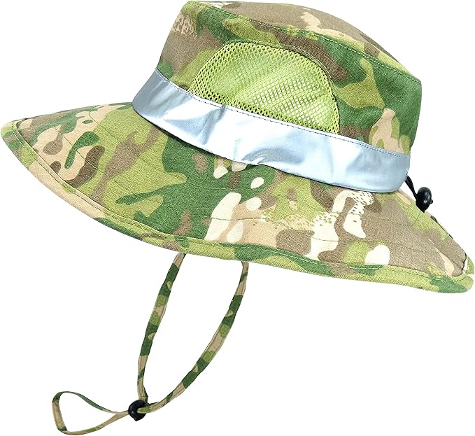 Kids Cargo Vest Set Camouflage Vest and Hat Medium/Large Fits Youth Size 8-12 Clothing Size (Camouflage Vest and Hat, Medium/Large)
