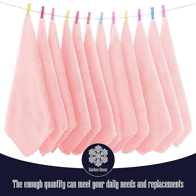 32 Pack Baby Washcloths - Luxury Coral Fleece 10x10 Inch