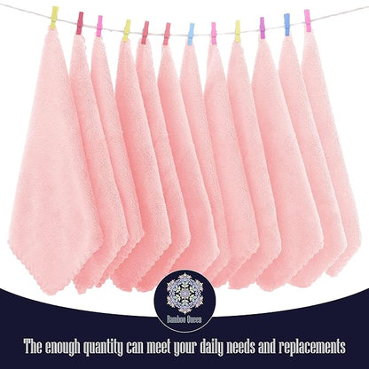 32 Pack Baby Washcloths - Luxury Coral Fleece 10x10 Inch
