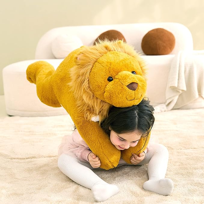 IKASA Large Lion Stuffed Animal Plush Toy,30" Giant Lion Cute Jumbo Soft Toys