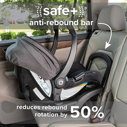 Diono Quantum 4 3-in-1 Travel System with LiteClik 30 R SafePlus Infant Car Seat and Base, Rear-Facing for Infants 4-30lbs, Includes Infant Car Seat Folding Stroller and Toddler Seat (Gray Slate)