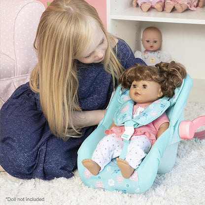 Adora Baby Doll Car Seat with with Removable Seat Cover - Machine Washable, Fits Most Dolls & Plush Animals Up to 20” 2+ -